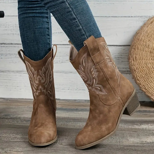 Cowboy-Stiefel - Bestickt - Western - Cowgirl-Stiefel - Cowboy-Stiefel für Frauen R&B