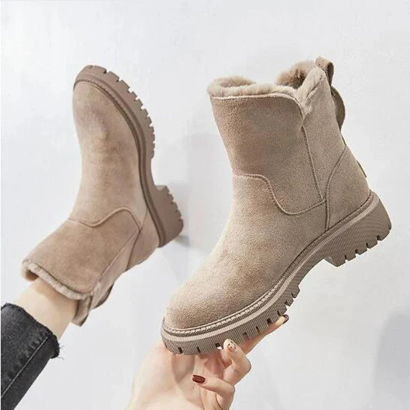 R&B | Gemütliche Samt-Schneestiefel für Frauen – Stilvoll & Warm