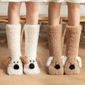 R&B | Plüsch rutschfeste Wintersocken mit Tiermuster für Kinder und Erwachsene