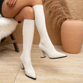 Knielange Stiefel mit Spitze und Absatz R&B