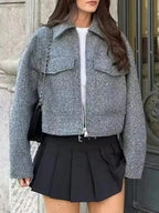 R&B | Tweed Winterjacke Damen