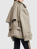 R&B | Damen Moderne Gekürzte Trenchcoat mit Langen Ärmeln