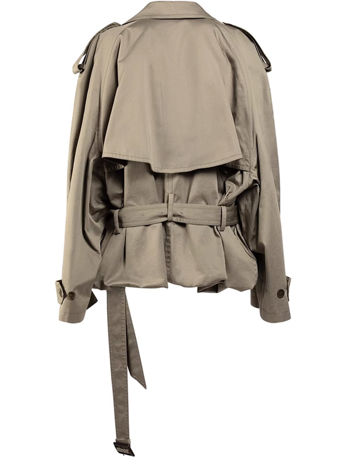 R&B | Damen Moderne Gekürzte Trenchcoat mit Langen Ärmeln