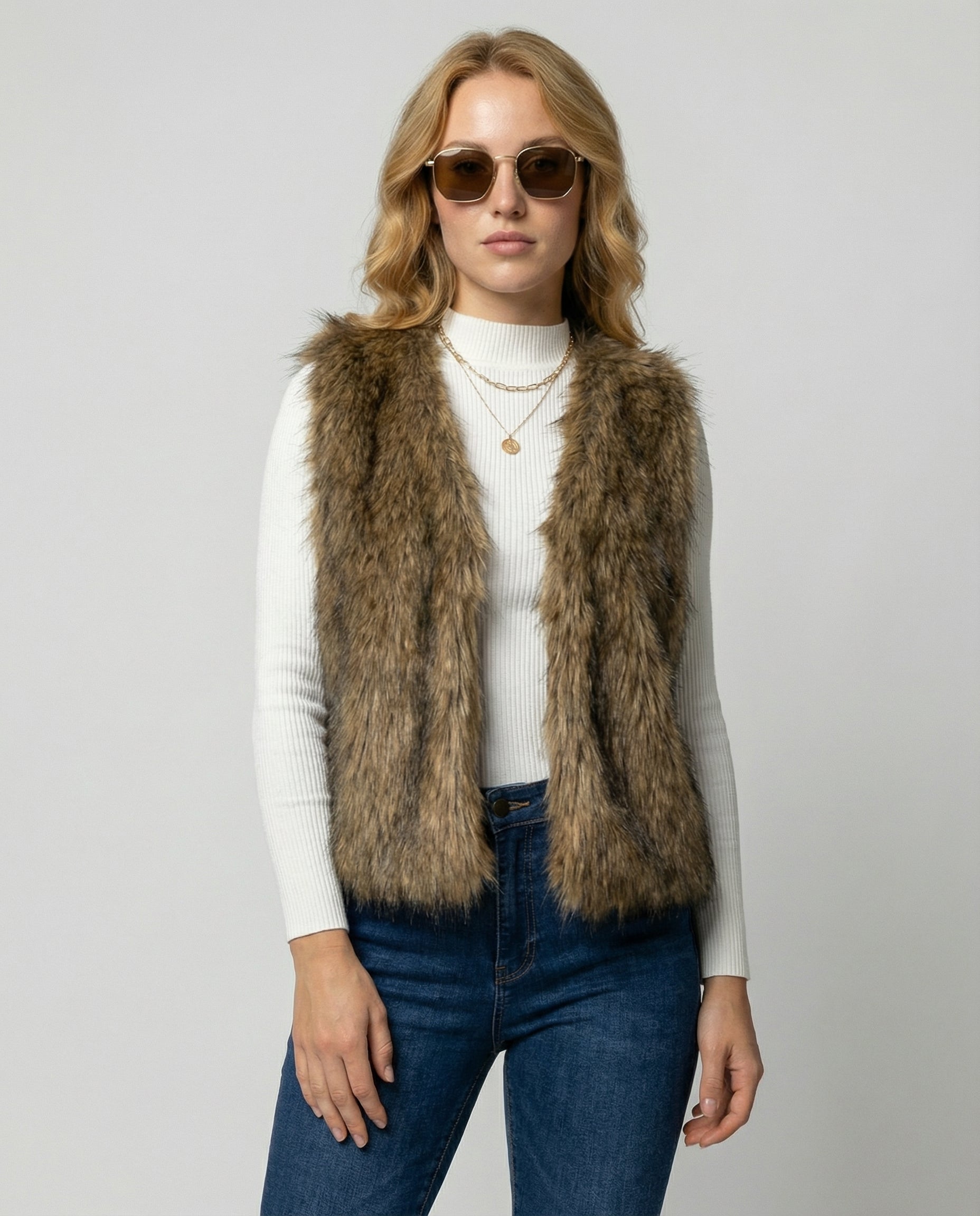 Faux Fur Weste Damen | R&B