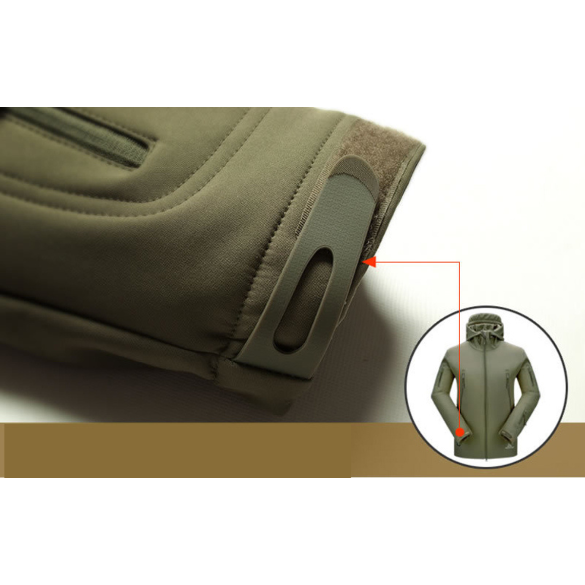 R&B | Wasserdichte Militärjacke mit Kapuze