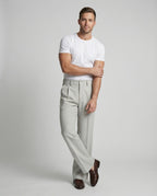 Herren Hose aus Wollmischung Slim Fit Mikro-Schlag Design