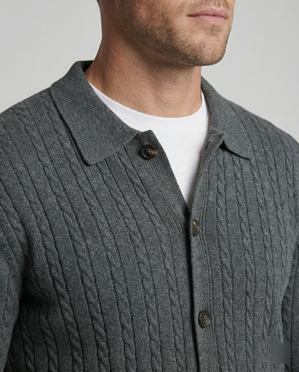 Herren Strickjacke aus Baumwolle im edlen Old-Money-Stil