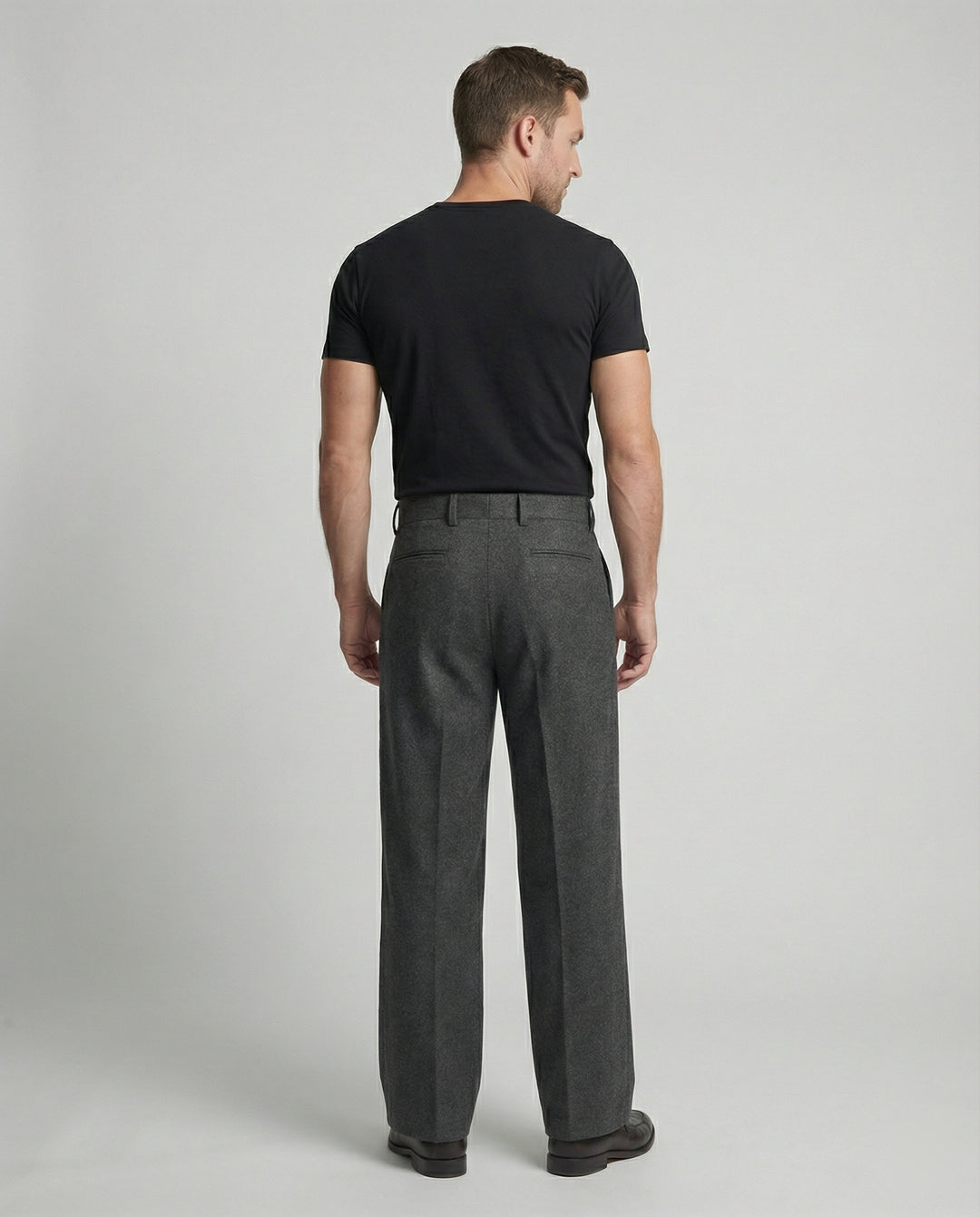 Schwere Herren Wollhose Selbsterwärmend Loose Fit Business Casual