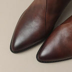 R&B | Damenstiefelette Aus Leder mit Blockabsatz