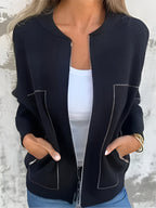 R&B | Casual Langarm Reißverschlussjacke