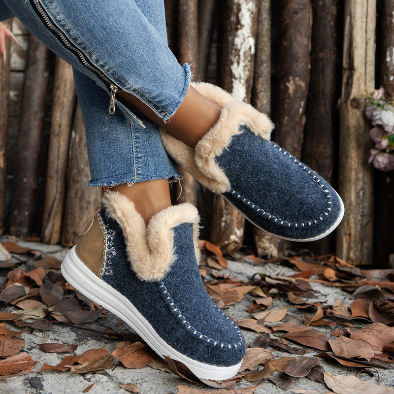 Warme Plüsch Schneestiefel R&B