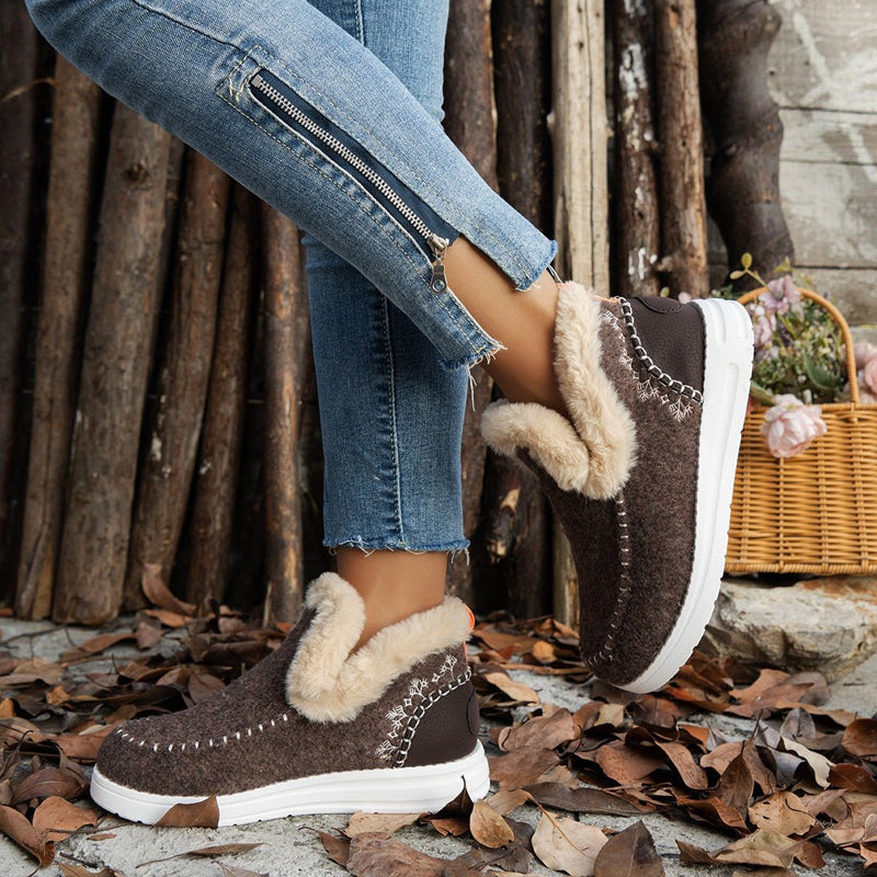 Warme Plüsch Schneestiefel R&B