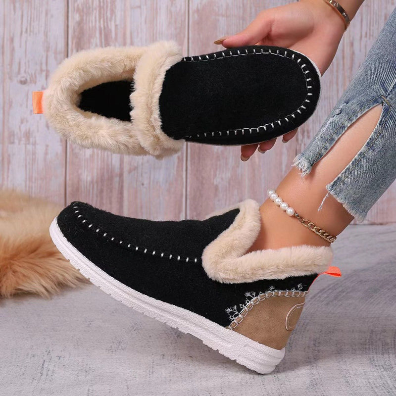 Warme Plüsch Schneestiefel R&B