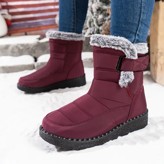 R&B | Damen Plüschgefütterte Wadenhohe Schneestiefel