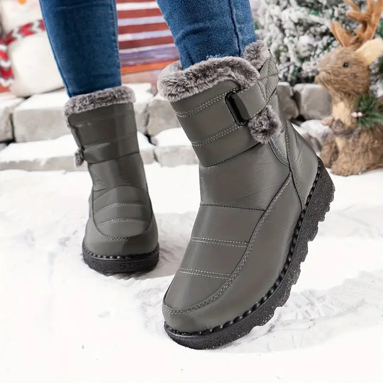 R&B | Damen Plüschgefütterte Wadenhohe Schneestiefel