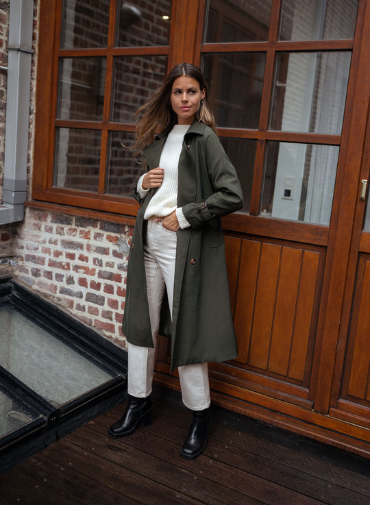 R&B | Damen Doppelreiher Langmantel