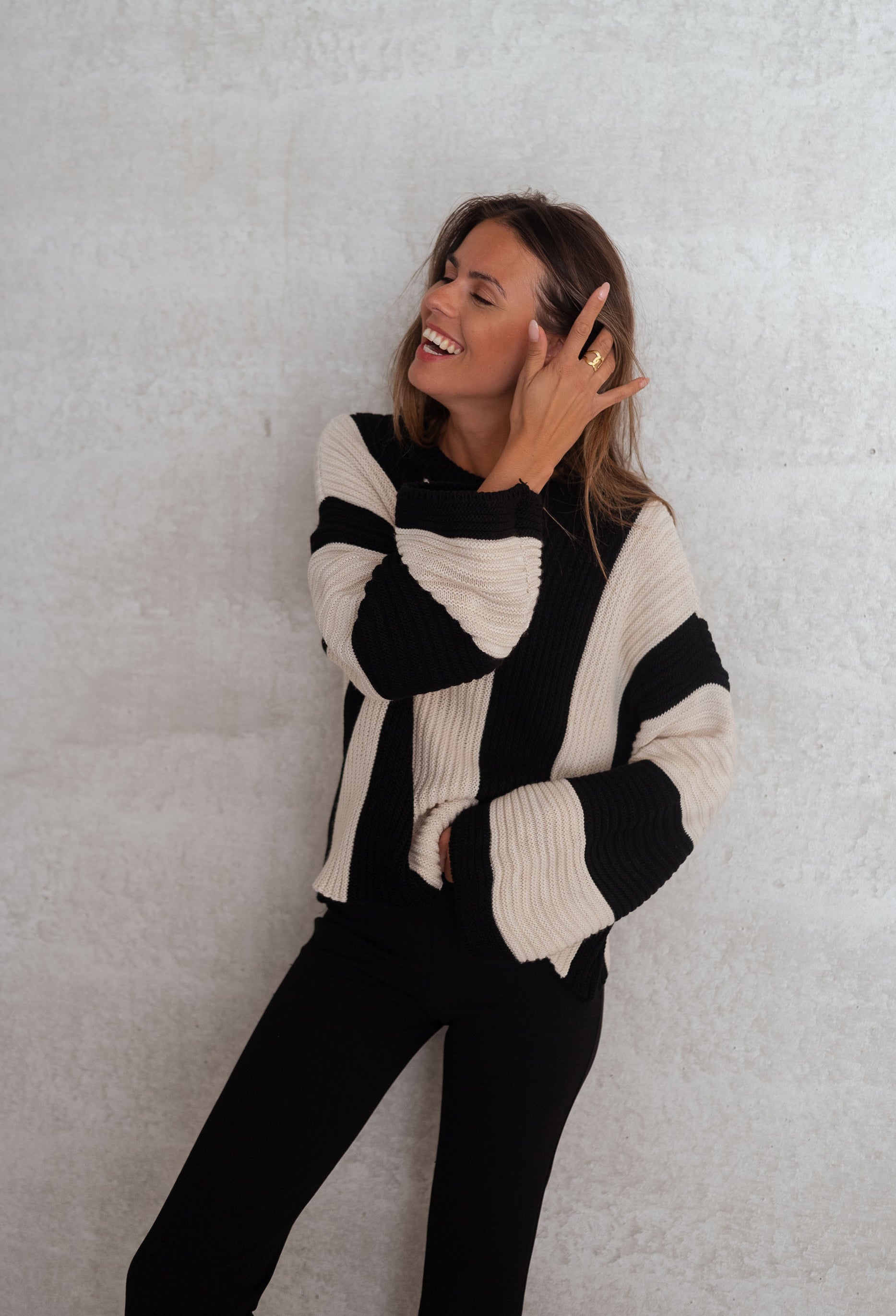 R&B | Gestreifter Damen Strickpullover