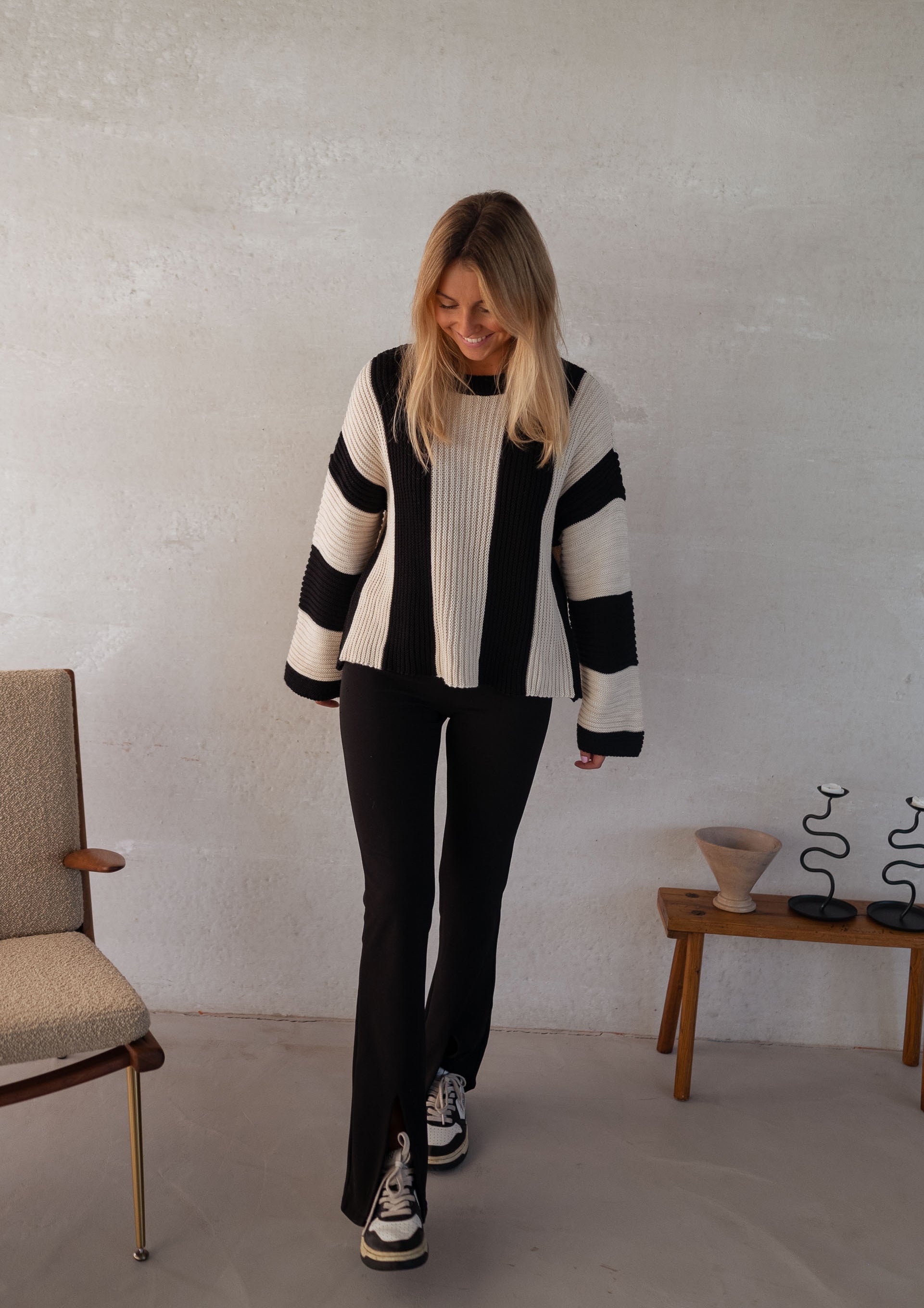 R&B | Gestreifter Damen Strickpullover