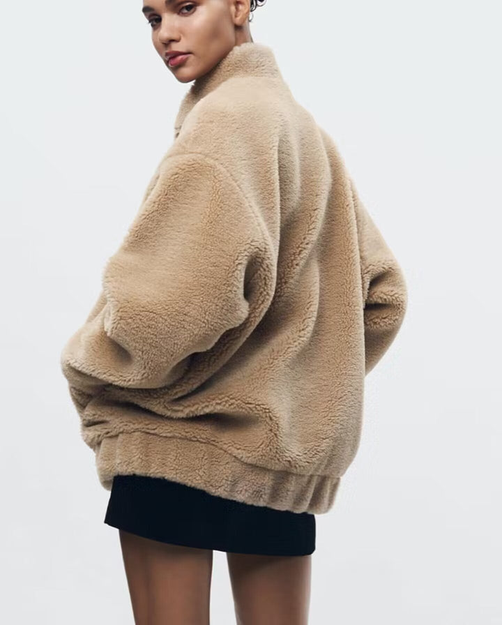 R&B | Jacke mit Teddybär-Optik für Damen