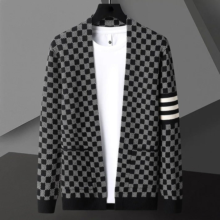 R&B | Gemusteter Cardigan Strick Elegant, Stilvoll