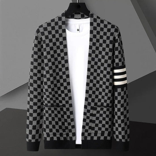 R&B | Gemusteter Cardigan Strick Elegant, Stilvoll