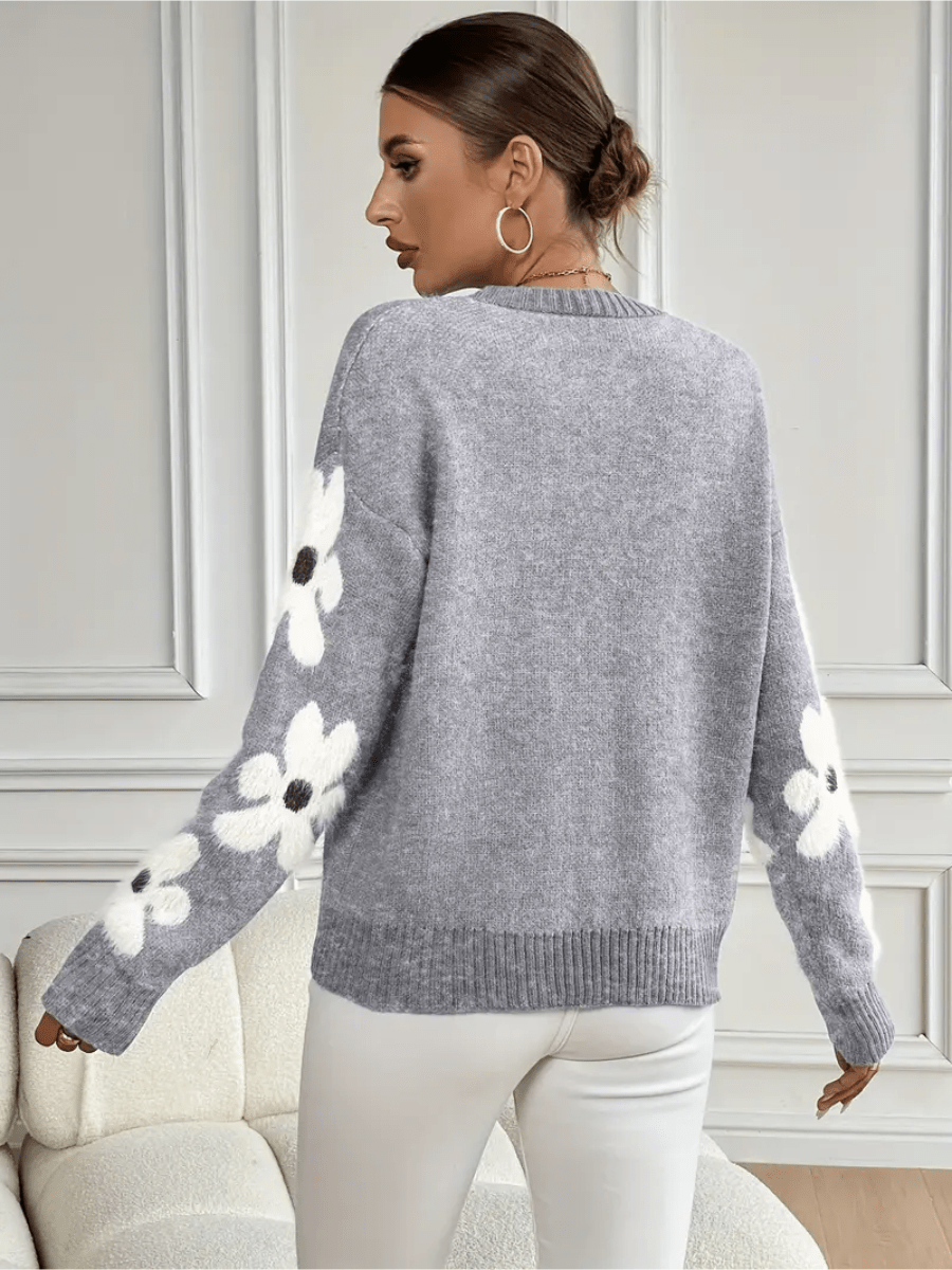 R&B | Bequemer Sweatshirt mit floralem Muster
