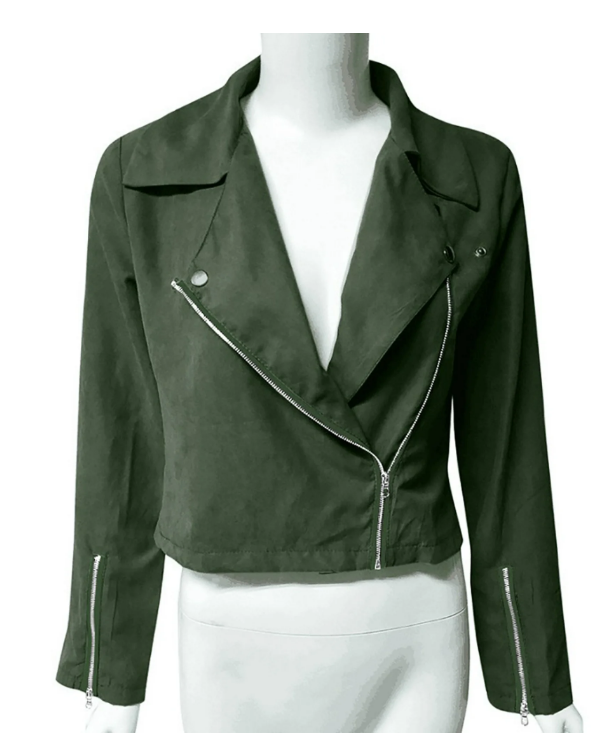 R&B | Herbstjacke mit Reißverschluss und Biker Design, Stil