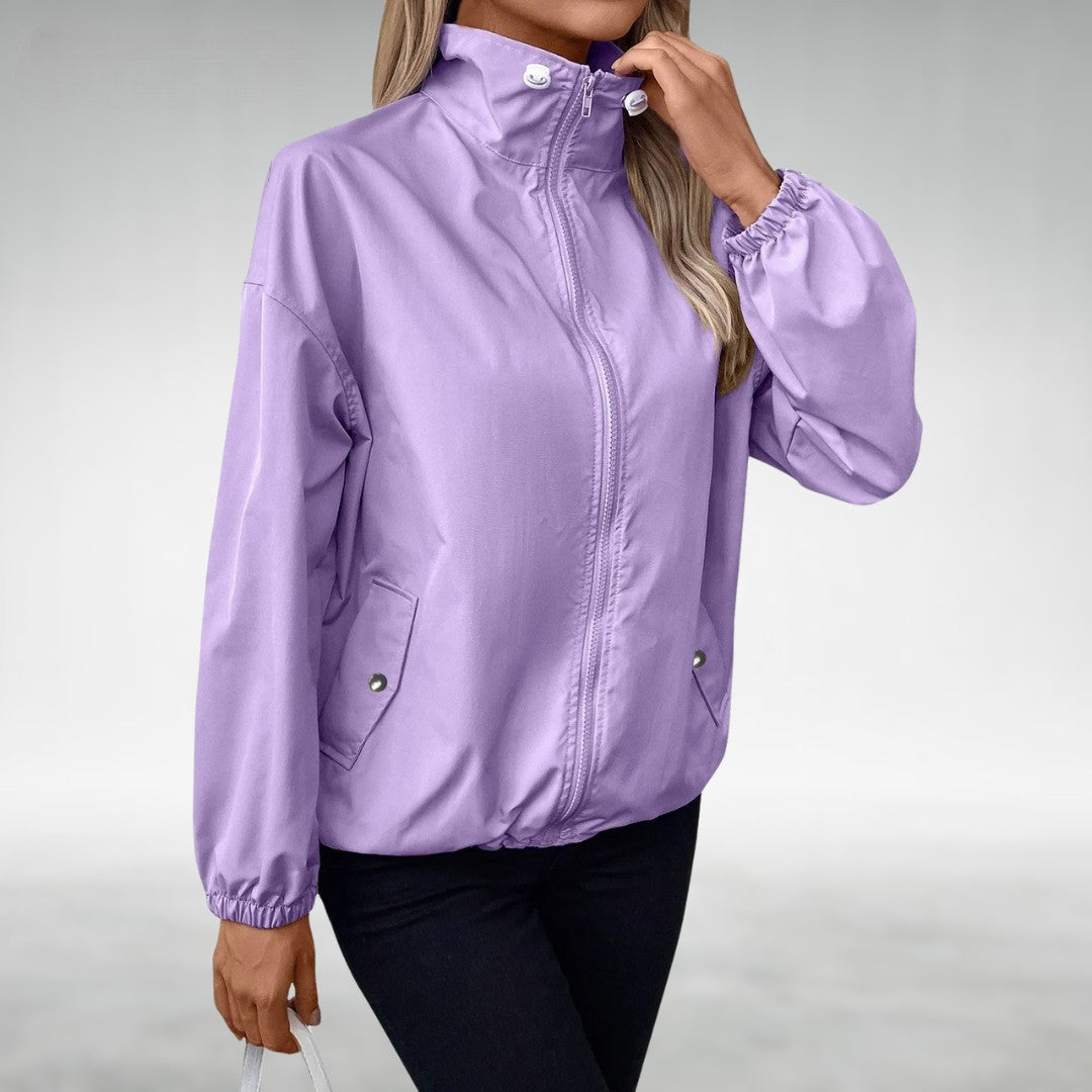 R&B | Herbstjacke mit Reißverschluss und Hohem Kragen, Leicht