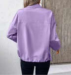 R&B | Herbstjacke mit Reißverschluss und Hohem Kragen, Leicht