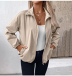 R&B | Herbstjacke mit Reißverschluss und Hohem Kragen, Leicht