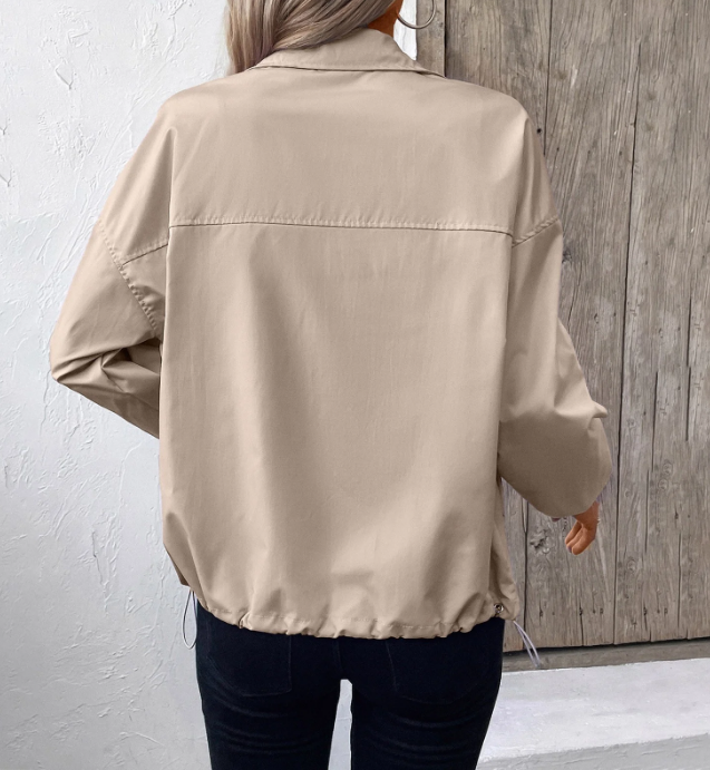 R&B | Herbstjacke mit Reißverschluss und Hohem Kragen, Leicht