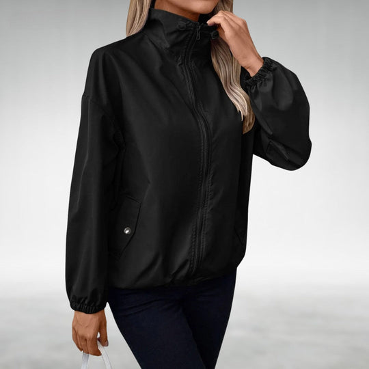 R&B | Herbstjacke mit Reißverschluss und Hohem Kragen, Leicht
