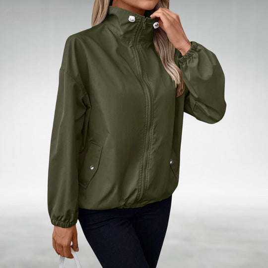R&B | Herbstjacke mit Reißverschluss und Hohem Kragen, Leicht