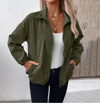 R&B | Herbstjacke mit Reißverschluss und Hohem Kragen, Leicht