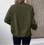 R&B | Herbstjacke mit Reißverschluss und Hohem Kragen, Leicht