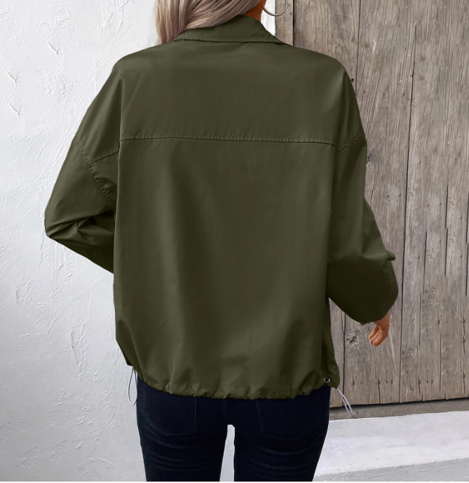 R&B | Herbstjacke mit Reißverschluss und Hohem Kragen, Leicht