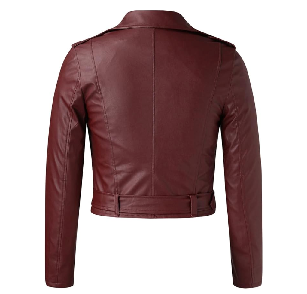 R&B | Kurze Herbstjacke mit Gürtel und Reißverschluss