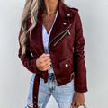 R&B | Kurze Herbstjacke mit Gürtel und Reißverschluss