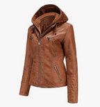 R&B | Kurze Herbstjacke mit Kapuze und Reißverschlüssen