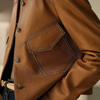 R&B | Kurze Herbstjacke mit Knöpfen und Taschen