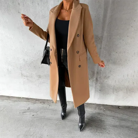 R&B | Lange Jacke, Doppelknopf Design
