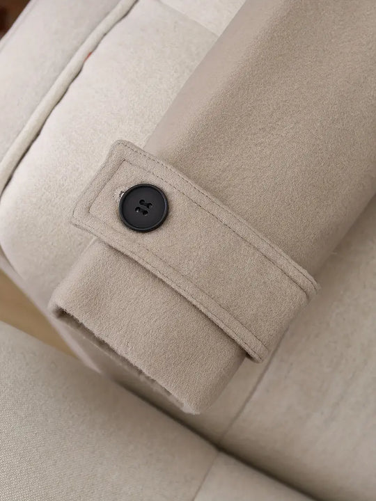 R&B | Langer Trenchcoat, Knittedesign