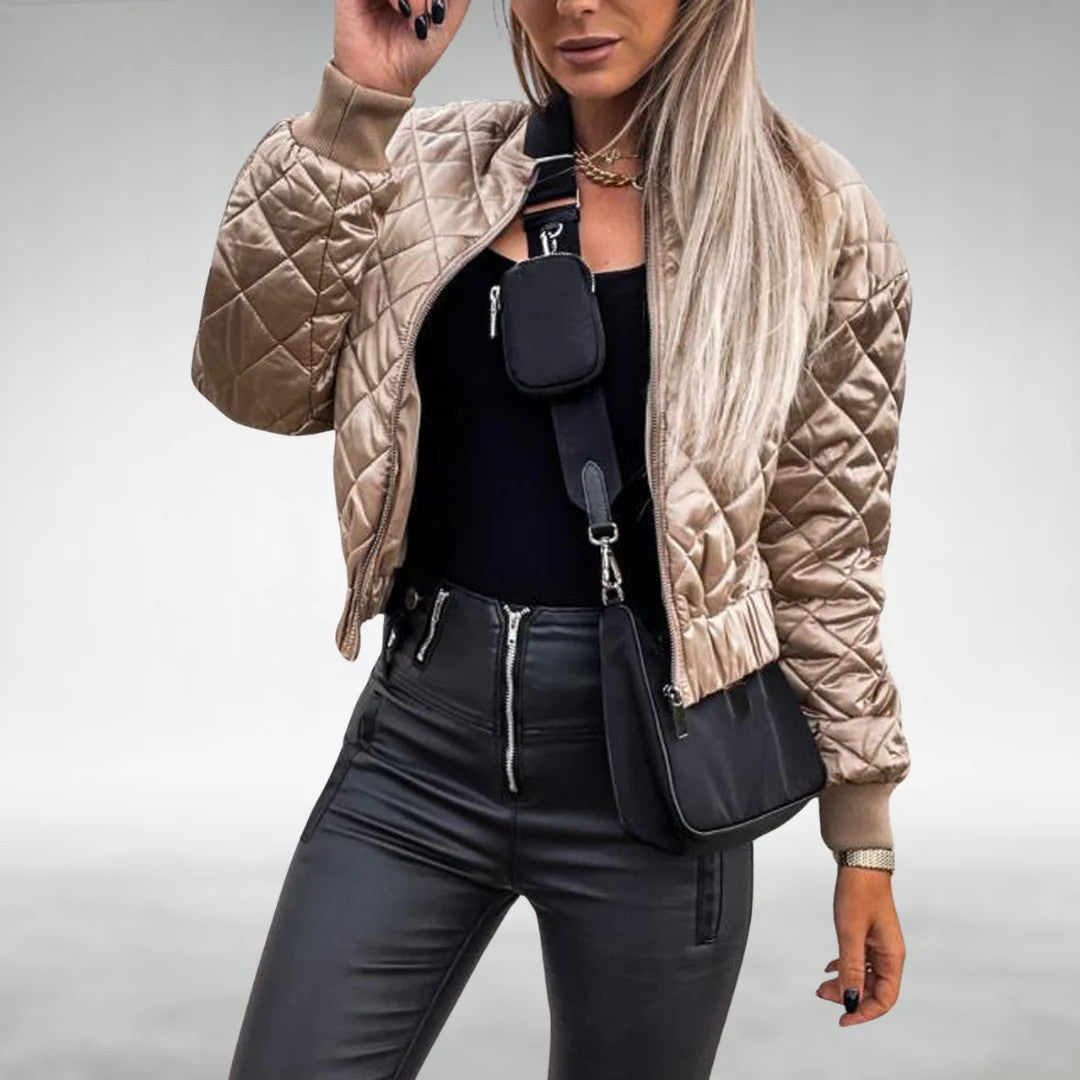 R&B | Übergangsjacke Quilt Bomber mit Reißverschluss