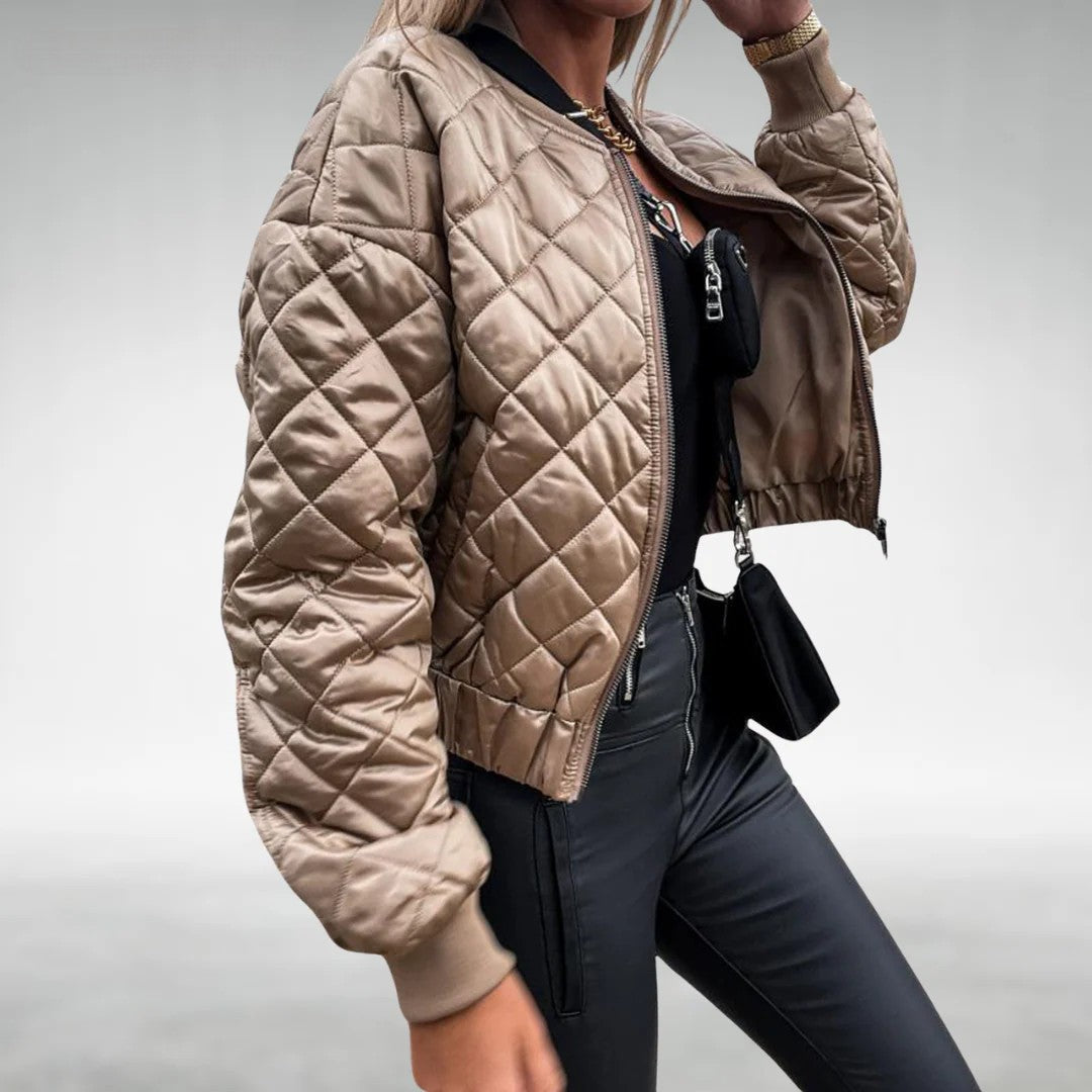 R&B | Übergangsjacke Quilt Bomber mit Reißverschluss