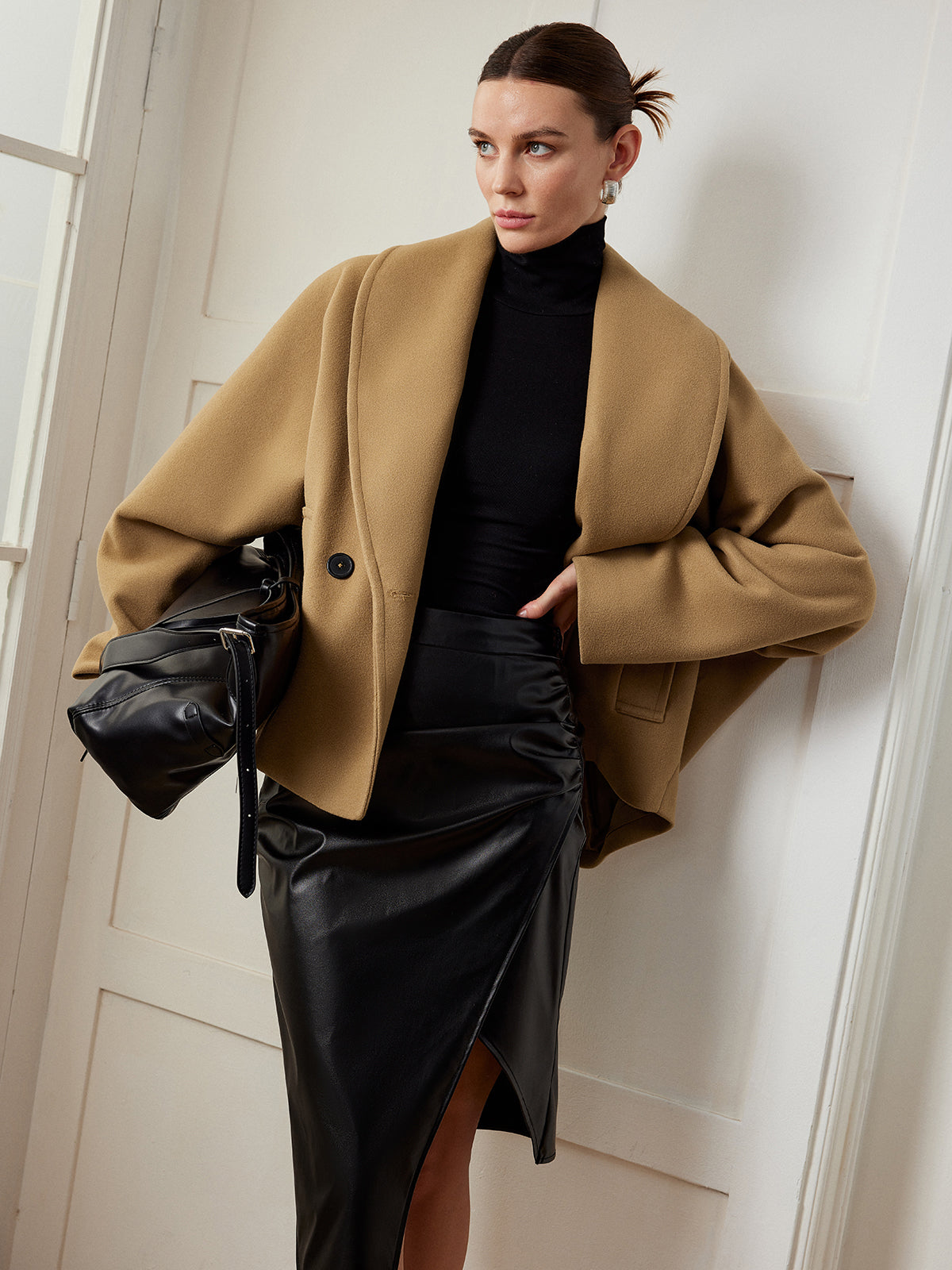 R&B | Übergröße Herbstjacke mit Schalkragen