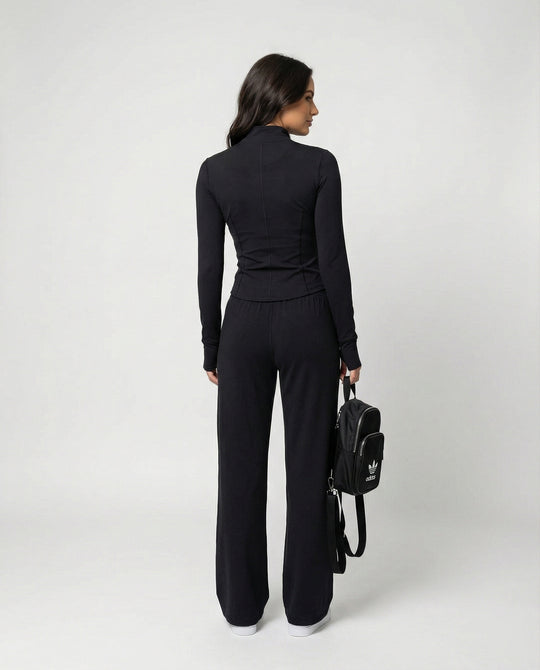 Damen Eisseide Sonnenschutz Set Slim Fit Sportanzug mit Kapuze