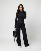 Damen Eisseide Sonnenschutz Set Slim Fit Sportanzug mit Kapuze