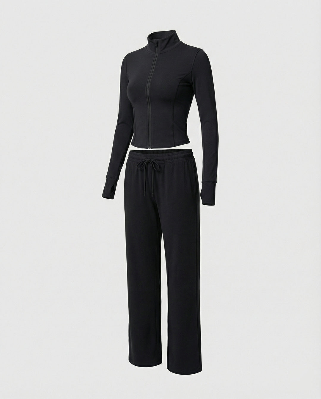 Damen Eisseide Sonnenschutz Set Slim Fit Sportanzug mit Kapuze