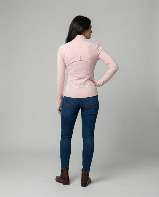 Damen Sonnenschutzjacke aus Eisseide für Yoga Fitness und Sport Slim-Fit