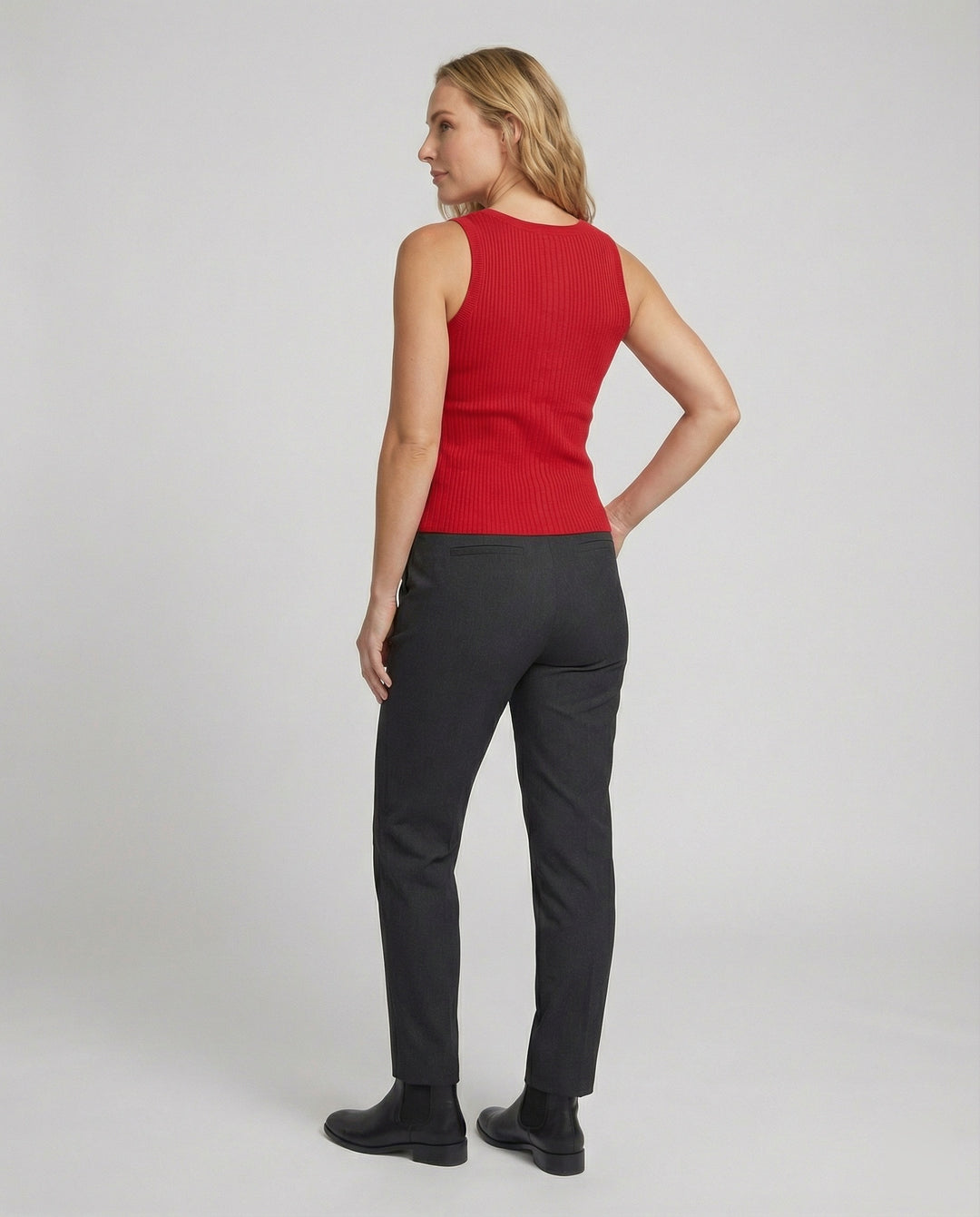 Damen Strick-Top Sommer Ärmelloses Unterhemd Slim-Fit